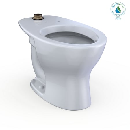 Toto TORNADO FLUSH Commercial Flushometer Floor-Mounted Universal Height Toilet, Elongated Cotton White CT725CUF#01